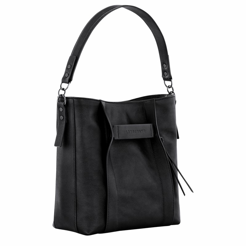 Longchamp 3D M Hobo Torba Ženski Črne Slovenija | 10225HCV001