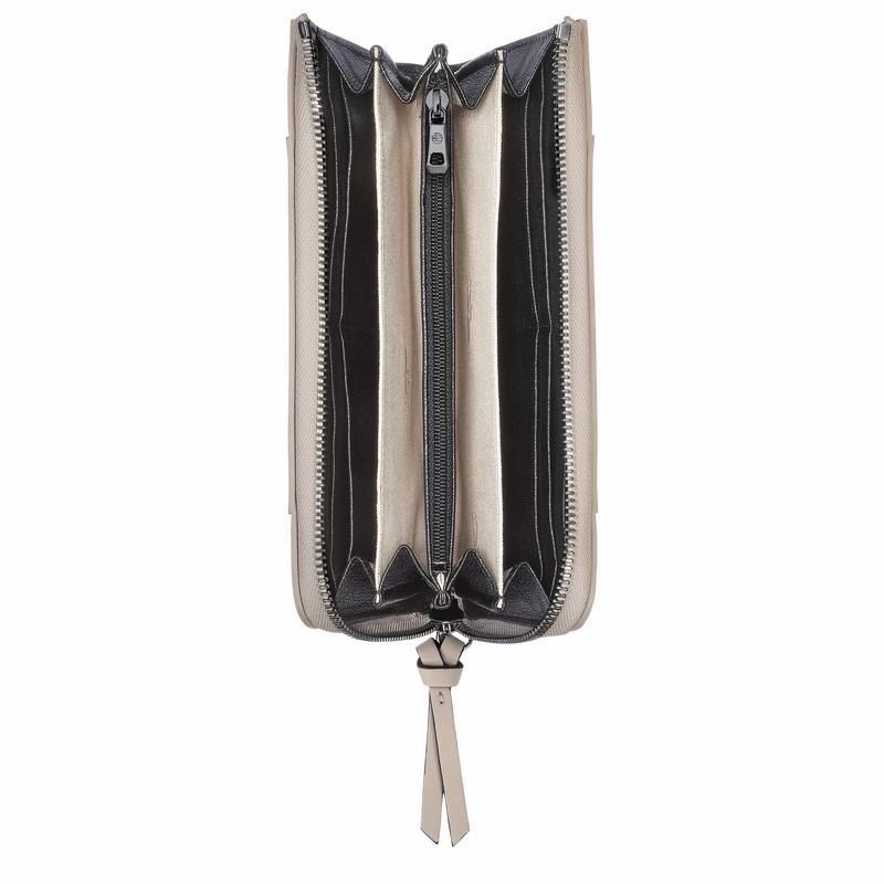 Longchamp 3D Zip around Denarnice Ženski Sive Slovenija | L3418HCV299
