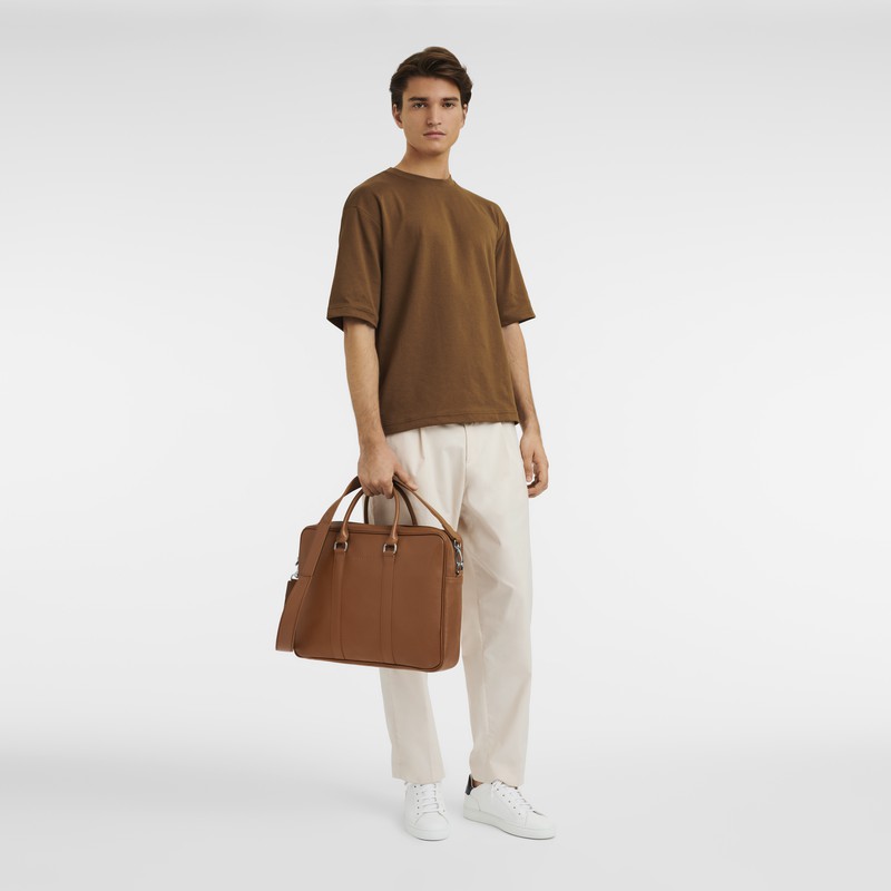 Longchamp Le FOULONNÉ M Aktovka Moški Caramel Slovenija | L2123021F72-