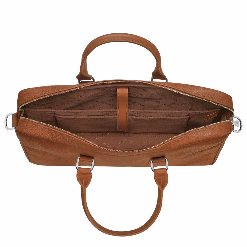 Longchamp Le FOULONNÉ S Aktovka Moški Caramel Slovenija | L2122021F72-