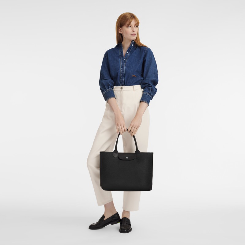 Longchamp Le Pliage City L Torba Tote Ženski Črne Slovenija | 10182HYQ001