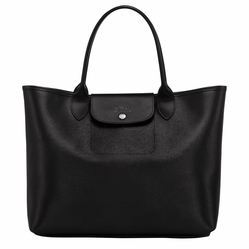 Longchamp Le Pliage City L Torba Tote Ženski Črne Slovenija | 10182HYQ001