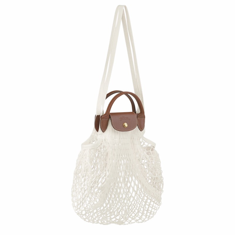 Longchamp Le Pliage Filet L Torbica za čez Ramo Ženski Bele Slovenija | 10121HVH037
