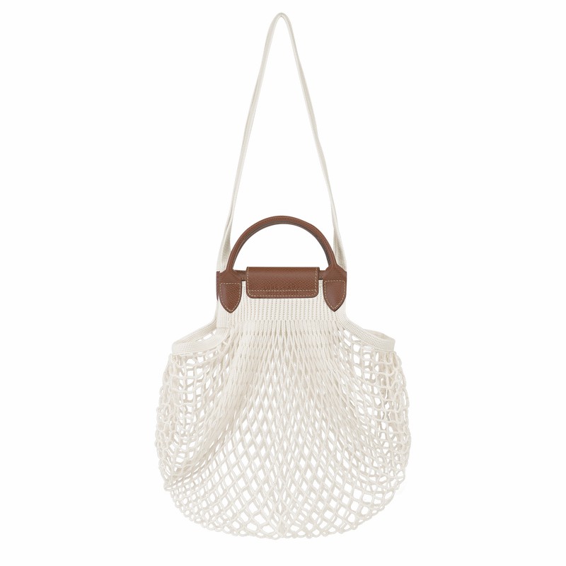 Longchamp Le Pliage Filet L Torbica za čez Ramo Ženski Bele Slovenija | 10121HVH037