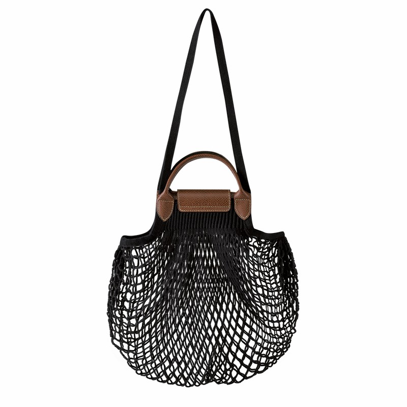 Longchamp Le Pliage Filet L Torbica za čez Ramo Ženski Črne Slovenija | 10121HVH001