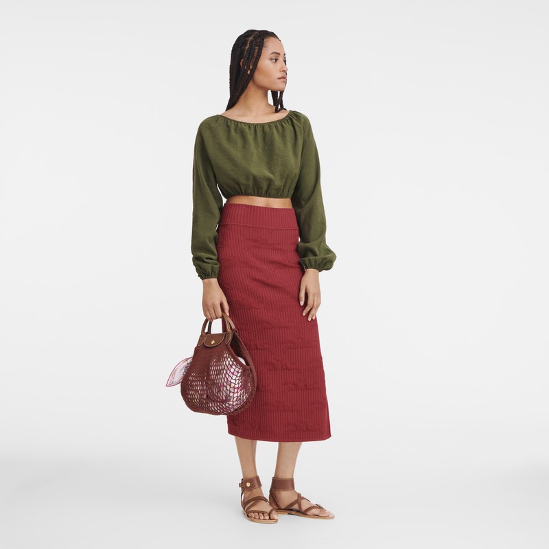 Longchamp Le Pliage Filet L Torbica za čez Ramo Ženski Fuksije Slovenija | 10121HVH204
