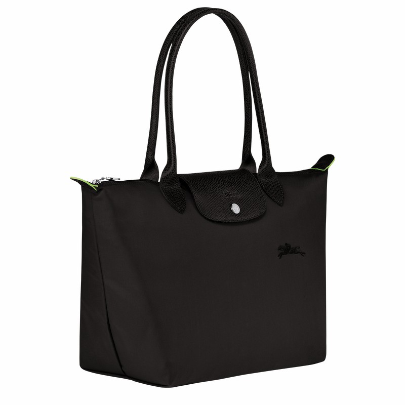 Longchamp Le Pliage Green M Torba Tote Ženski Črne Slovenija | L2605919001
