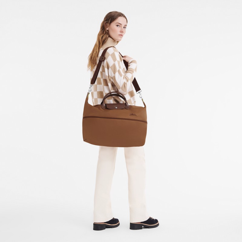 Longchamp Le Pliage Green expandable Potovalne Torbe Ženski Rjave Slovenija | L1911919504