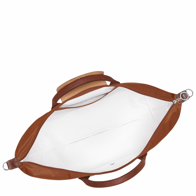 Longchamp Le Pliage Green expandable Potovalne Torbe Ženski Rjave Slovenija | L1911919504