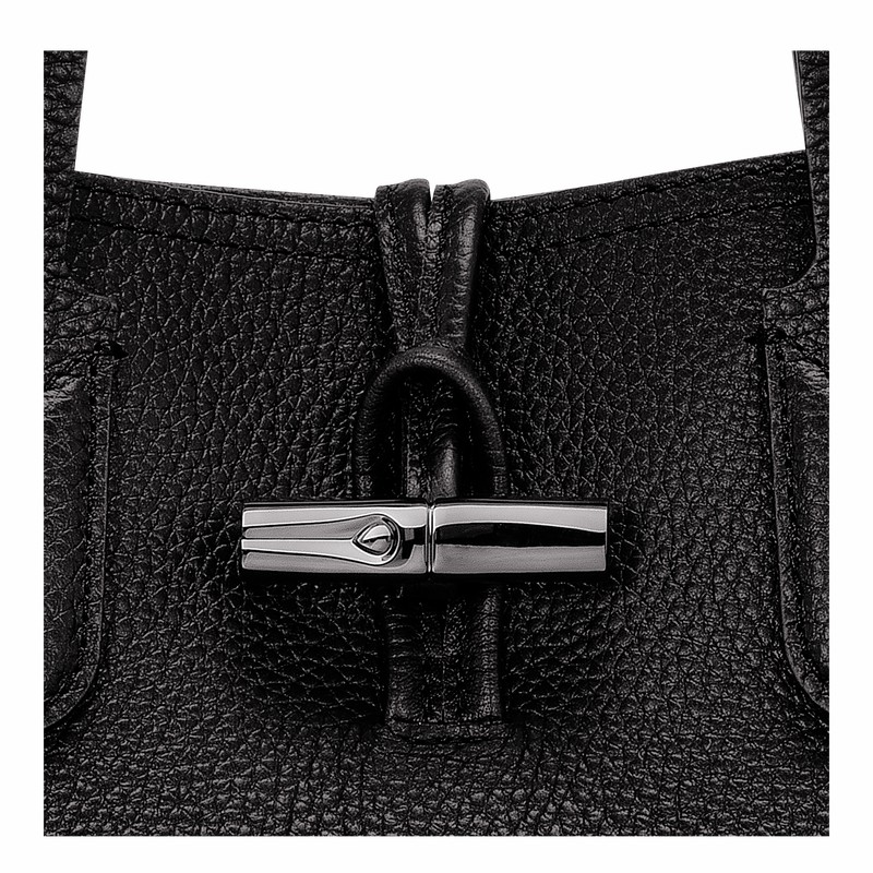 Longchamp Le Roseau Essential M Torba Tote Ženski Črne Slovenija | 10183968001