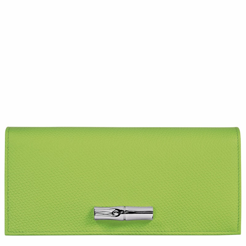 Longchamp Le Roseau Flap Denarnice Ženski Zelene Slovenija | L3044HFP355