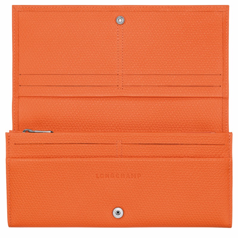 Longchamp Le Roseau Flap Denarnice Ženski Oranžne Slovenija | L3044HFP017