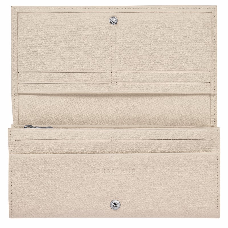 Longchamp Le Roseau Flap Denarnice Ženski Bele Slovenija | L3044HFP555