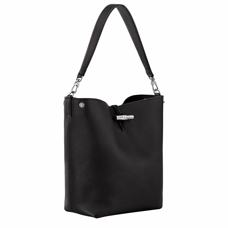 Longchamp Le Roseau M Torbica za čez Ramo Ženski Črne Slovenija | 10281HFP001