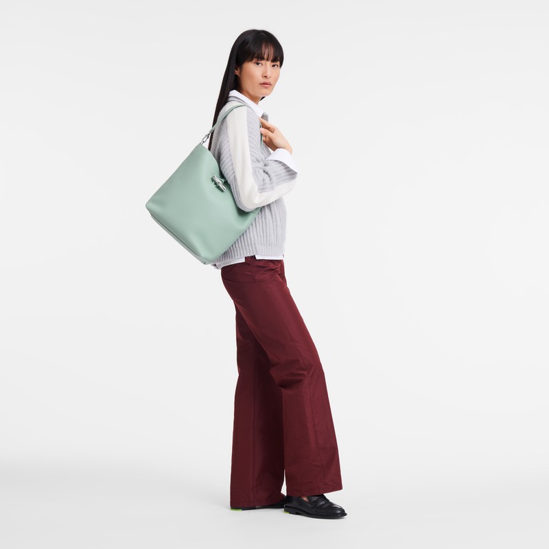 Longchamp Le Roseau M Torbica za čez Ramo Ženski Celadon Slovenija | 10281HFP282