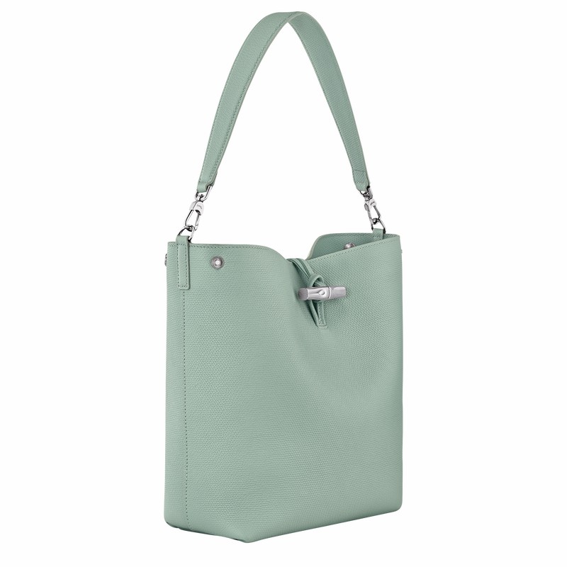 Longchamp Le Roseau M Torbica za čez Ramo Ženski Celadon Slovenija | 10281HFP282