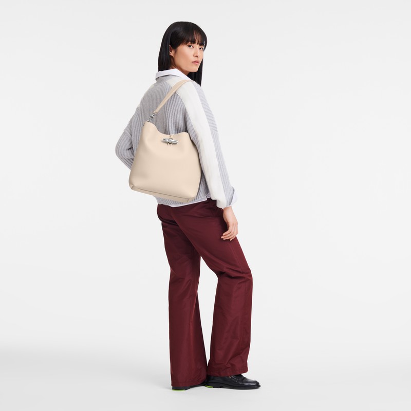 Longchamp Le Roseau M Torbica za čez Ramo Ženski Bele Slovenija | 10281HFP555
