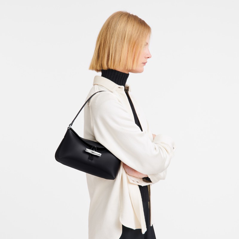 Longchamp Le Roseau S Hobo Torba Ženski Črne Slovenija | 10230HCL001